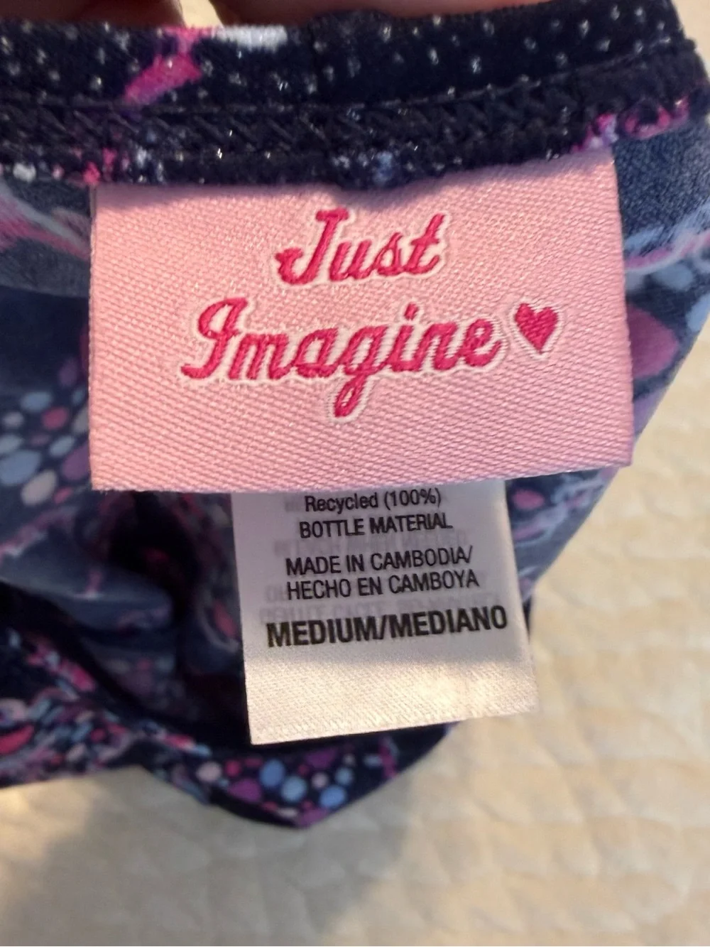 NEW Just Imagine Gymnastics Leotard Biketard Dance Size medium 8/10 Hearts